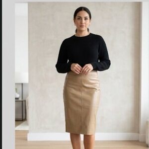 Laundry By Shelli Segal Tan Pencil Skirt